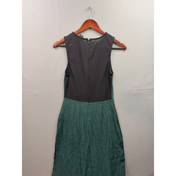 Forever 21 Dresses & Skirts - Forever 21 Womens‎ Colorblock Sleeveless Midi Dress Green Black Mesh Top Small